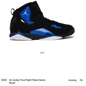 Jordan Black and Blue Men's Sneakers